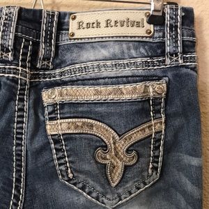 Rock Revival Nancy Snakeskin Straight Leg Jeans